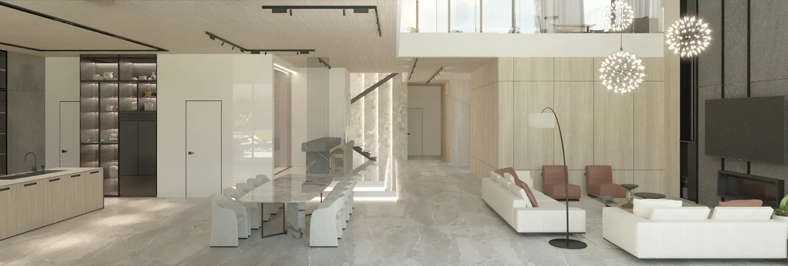 Elysium dining rendering in Modern Flare