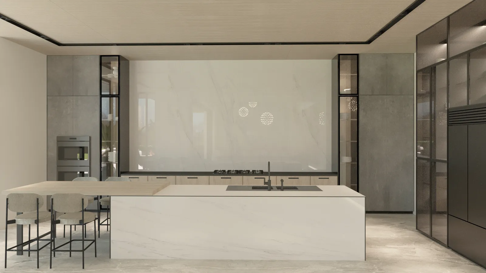 Elysium kitchen rendering in Modern Flare