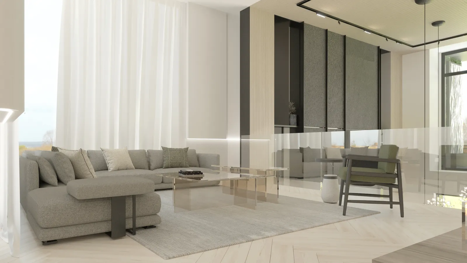 Elysium lounge rendering in Modern Flare