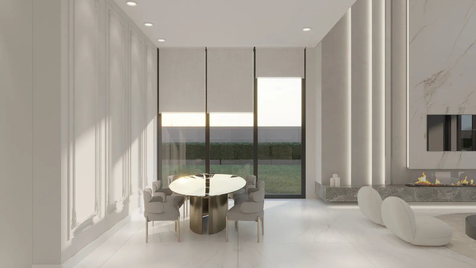 Joelene dining rendering in Euro Chic