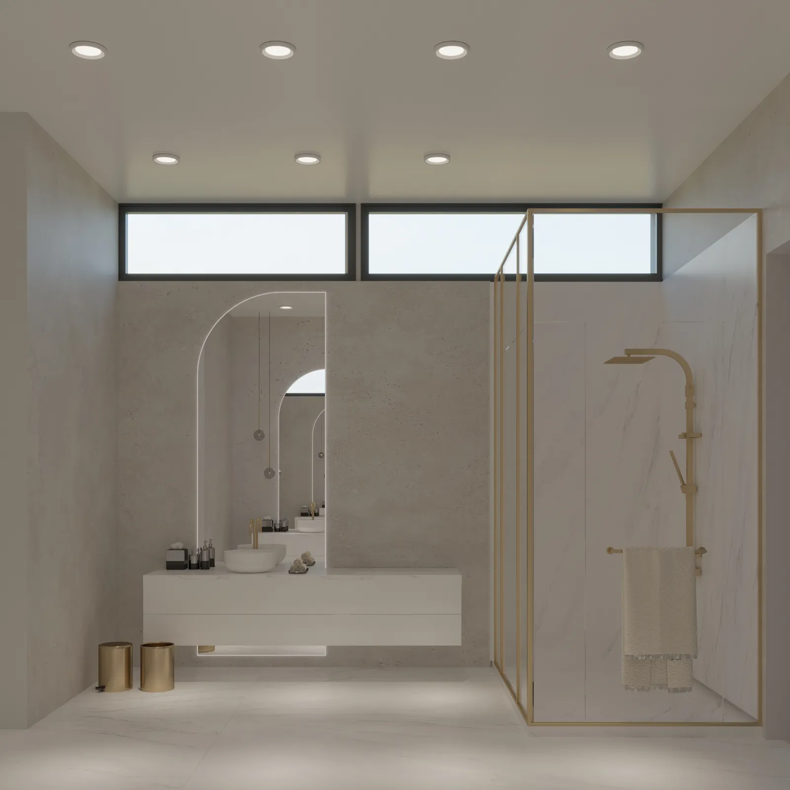 Joelene primary bath rendering in Euro Chic