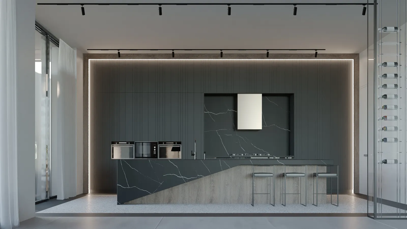 Joelene kitchen rendering in Modern Flare