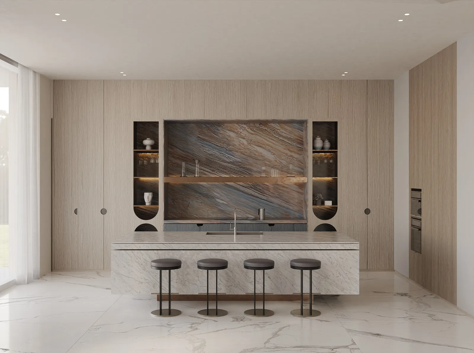 Joelene kitchen rendering in Natural Boho
