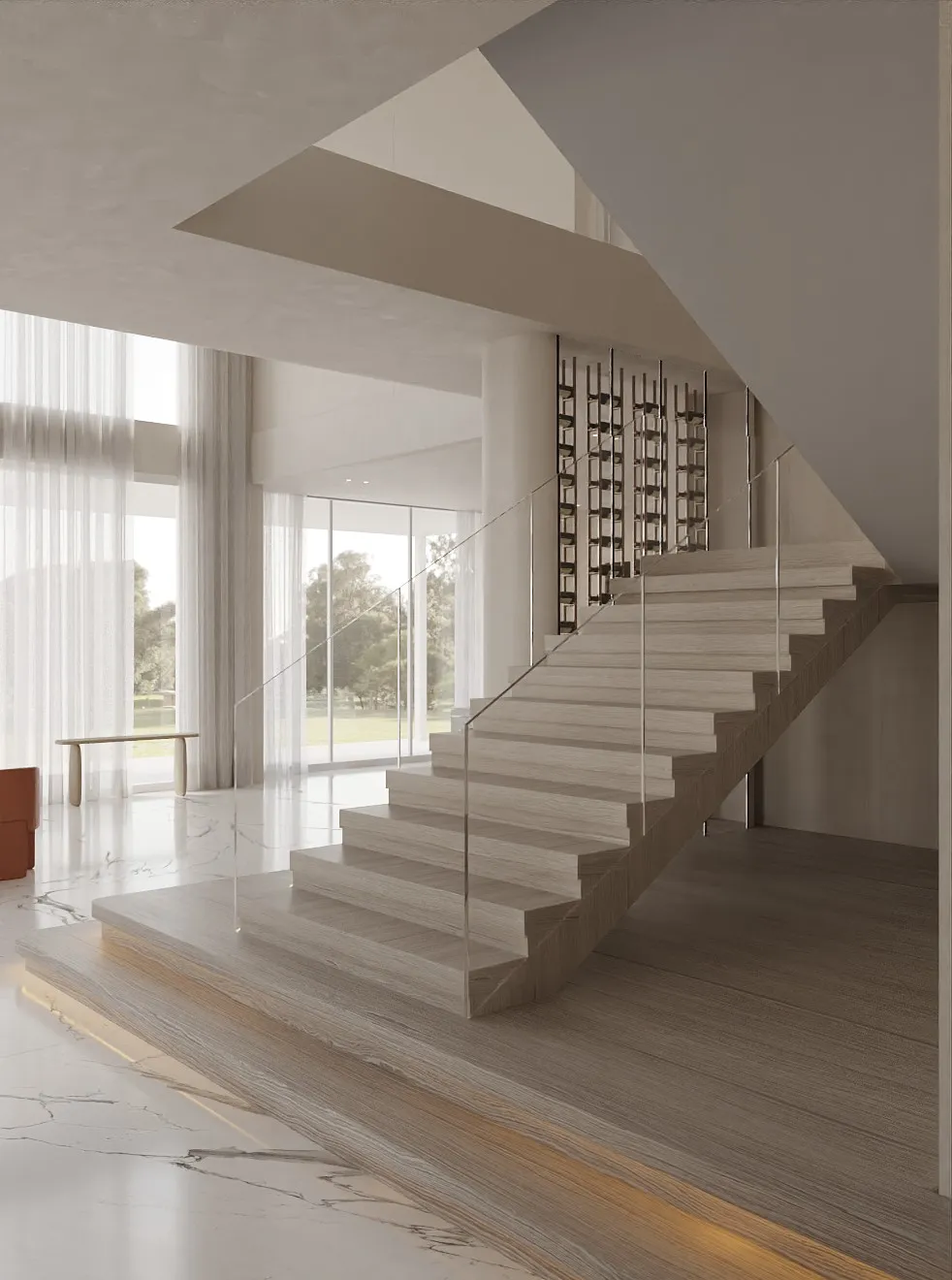 Joelene stair rendering in Natural Boho