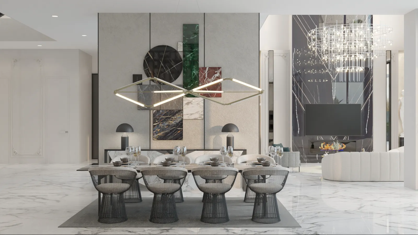 Orenda dining rendering in Euro Chic