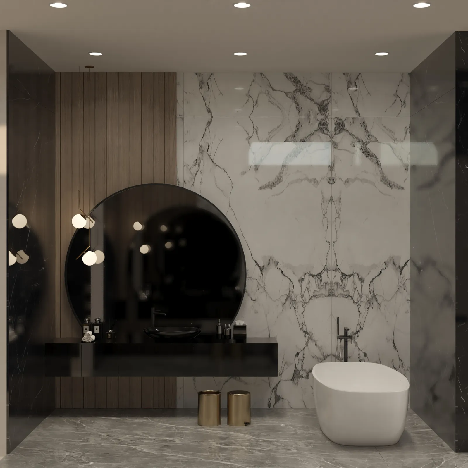 Orenda primary bath rendering in Euro Chic