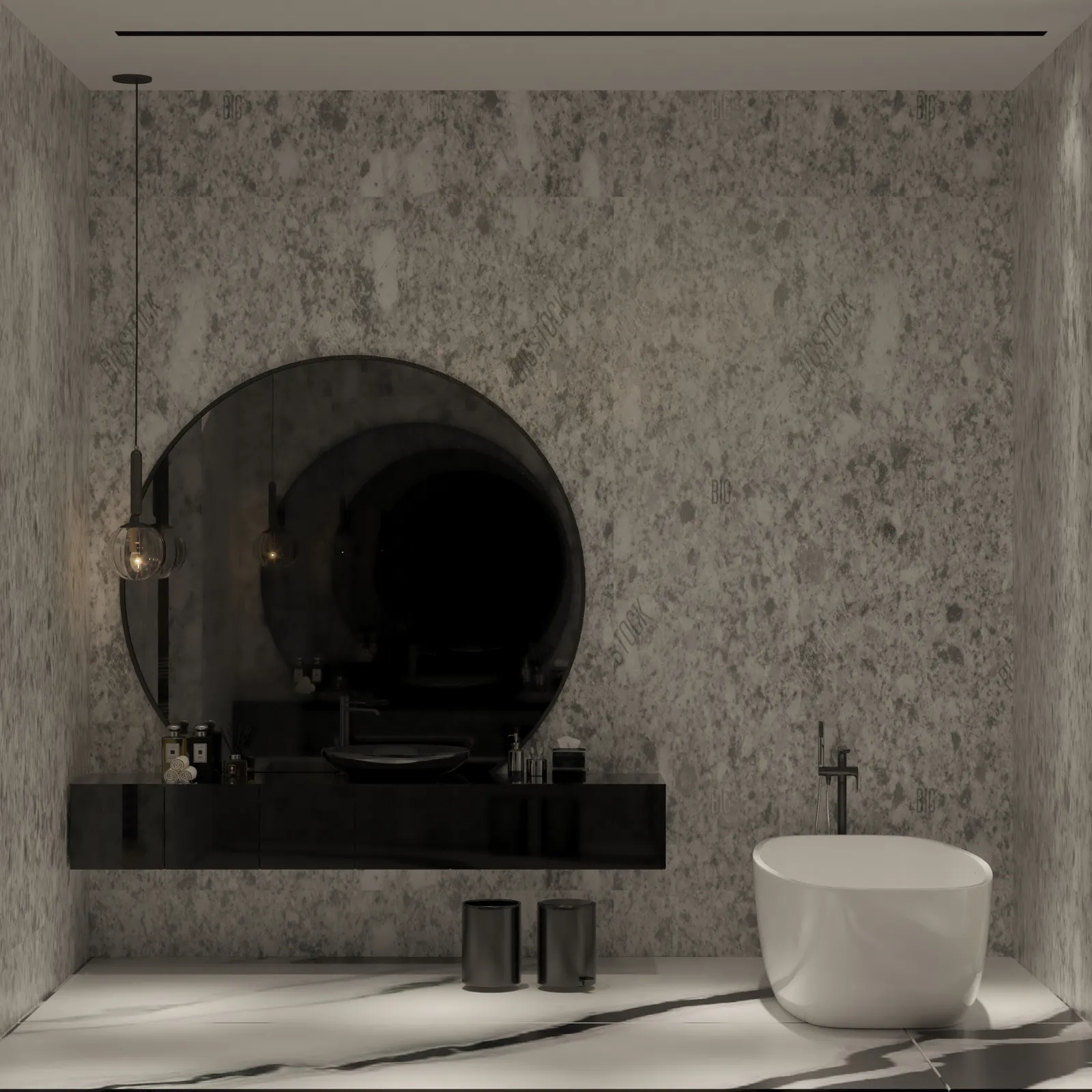 Orenda primary bath rendering in Modern Flare