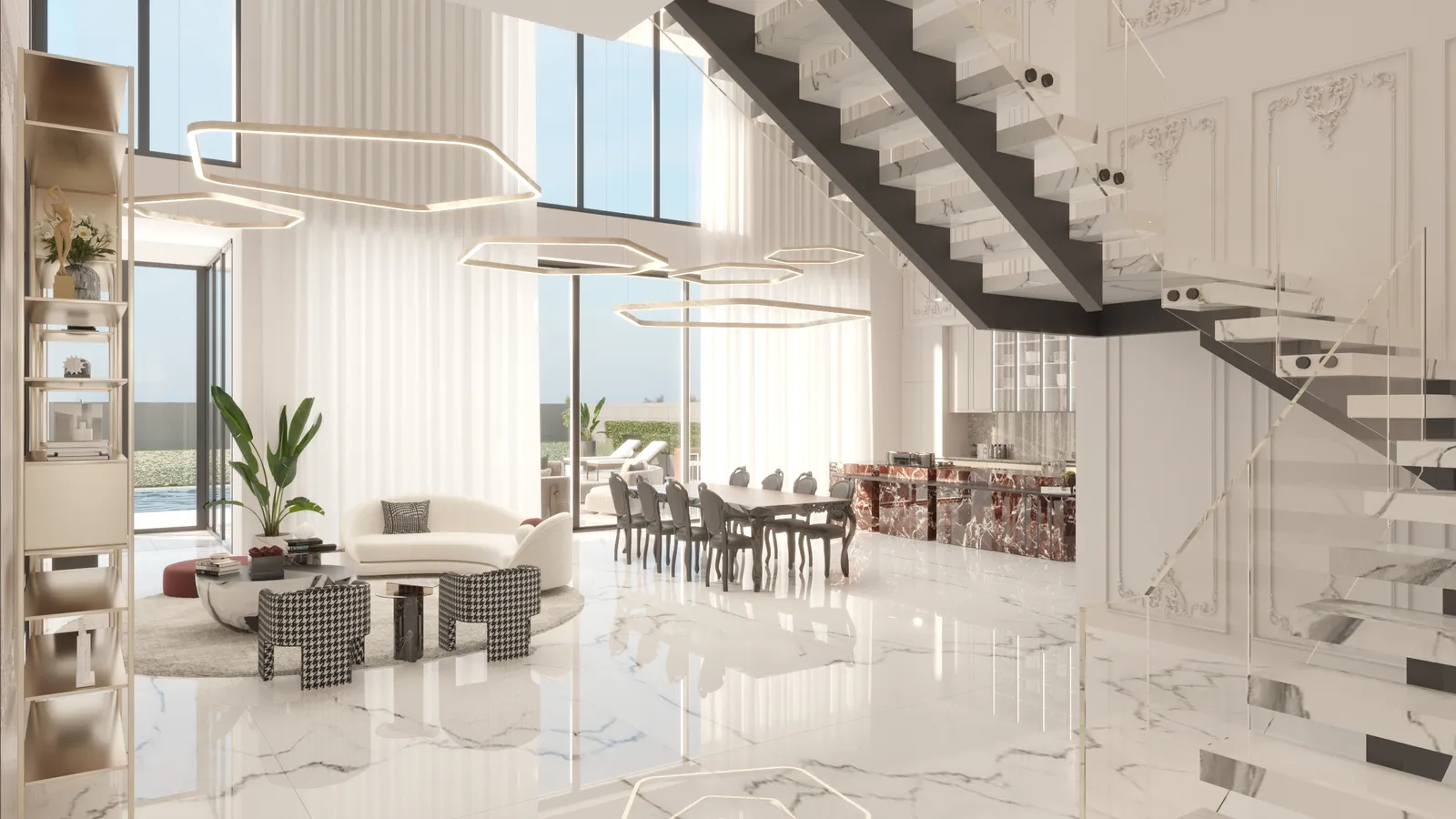 Paragon living rendering in Euro Chic