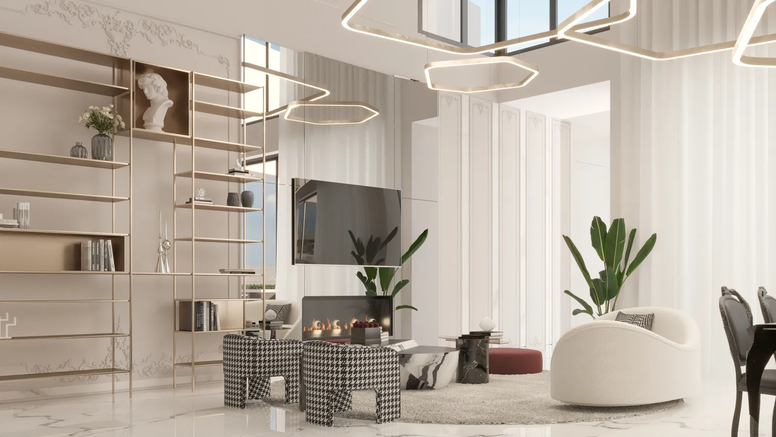 Paragon lounge rendering in Euro Chic