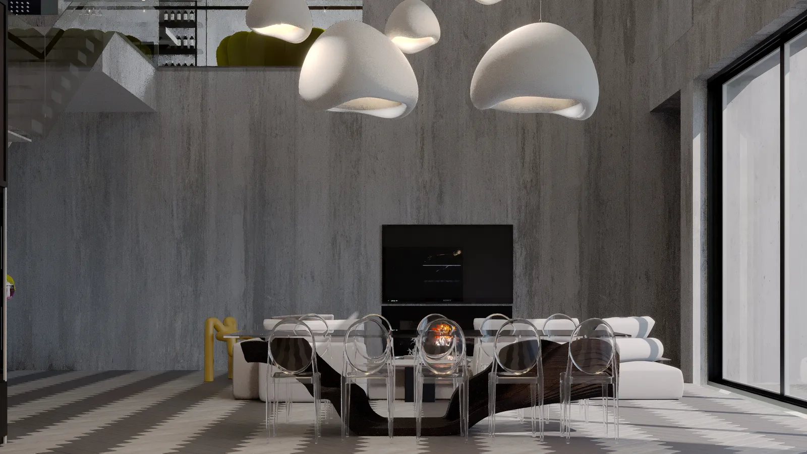 Paragon dining rendering in Modern Flare