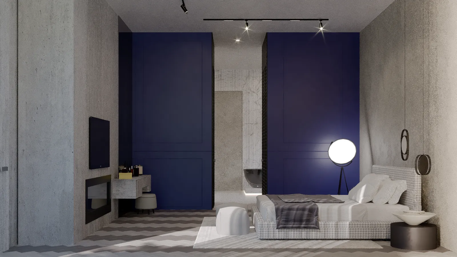 Paragon primary bedroom rendering in Modern Flare