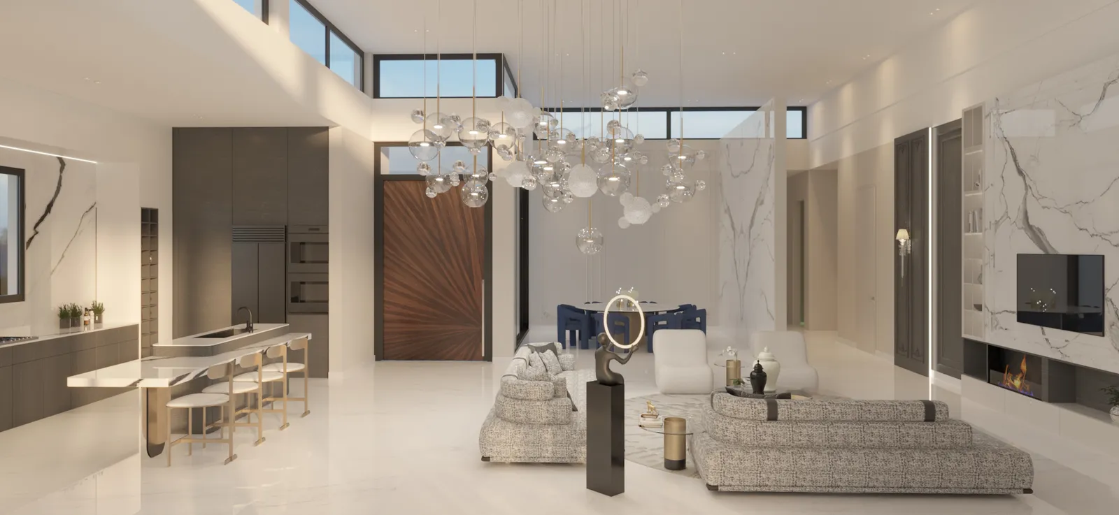 Sunfolia great room rendering in Euro Chic