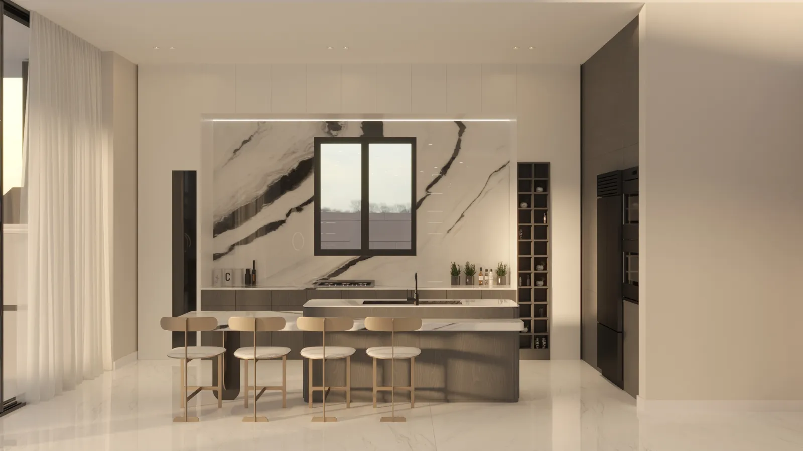 Sunfolia kitchen rendering in Euro Chic