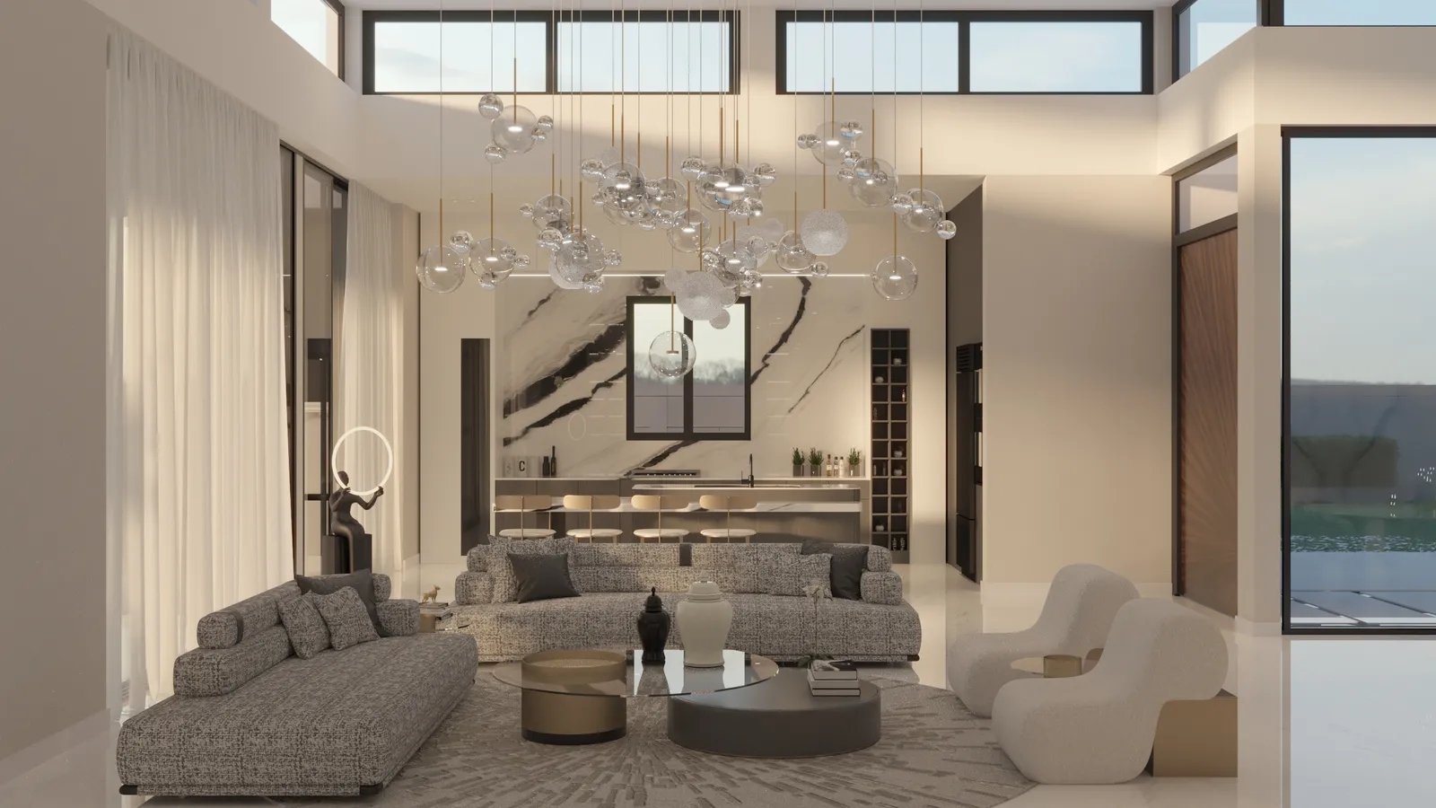 Sunfolia living rendering in Euro Chic