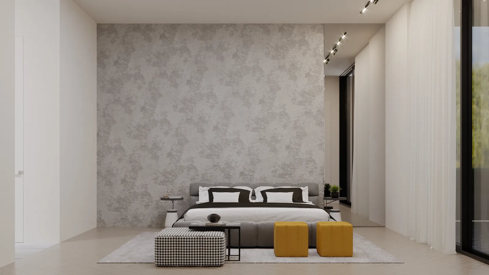Sunfolia primary bedroom rendering in Modern Flare