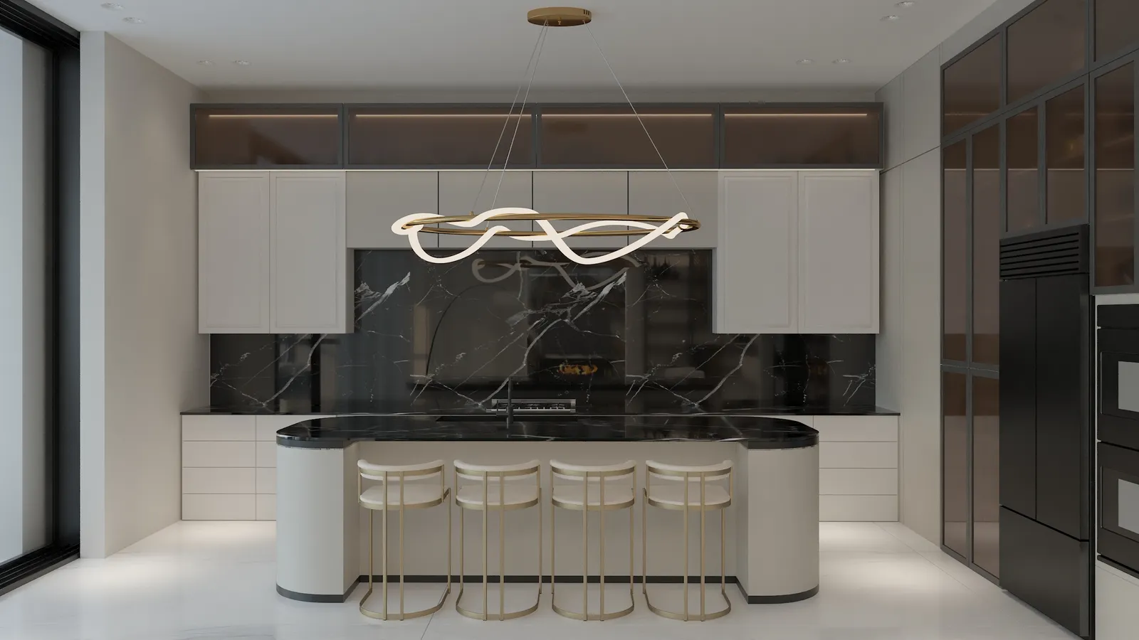 Thia kitchen rendering in Euro Chic