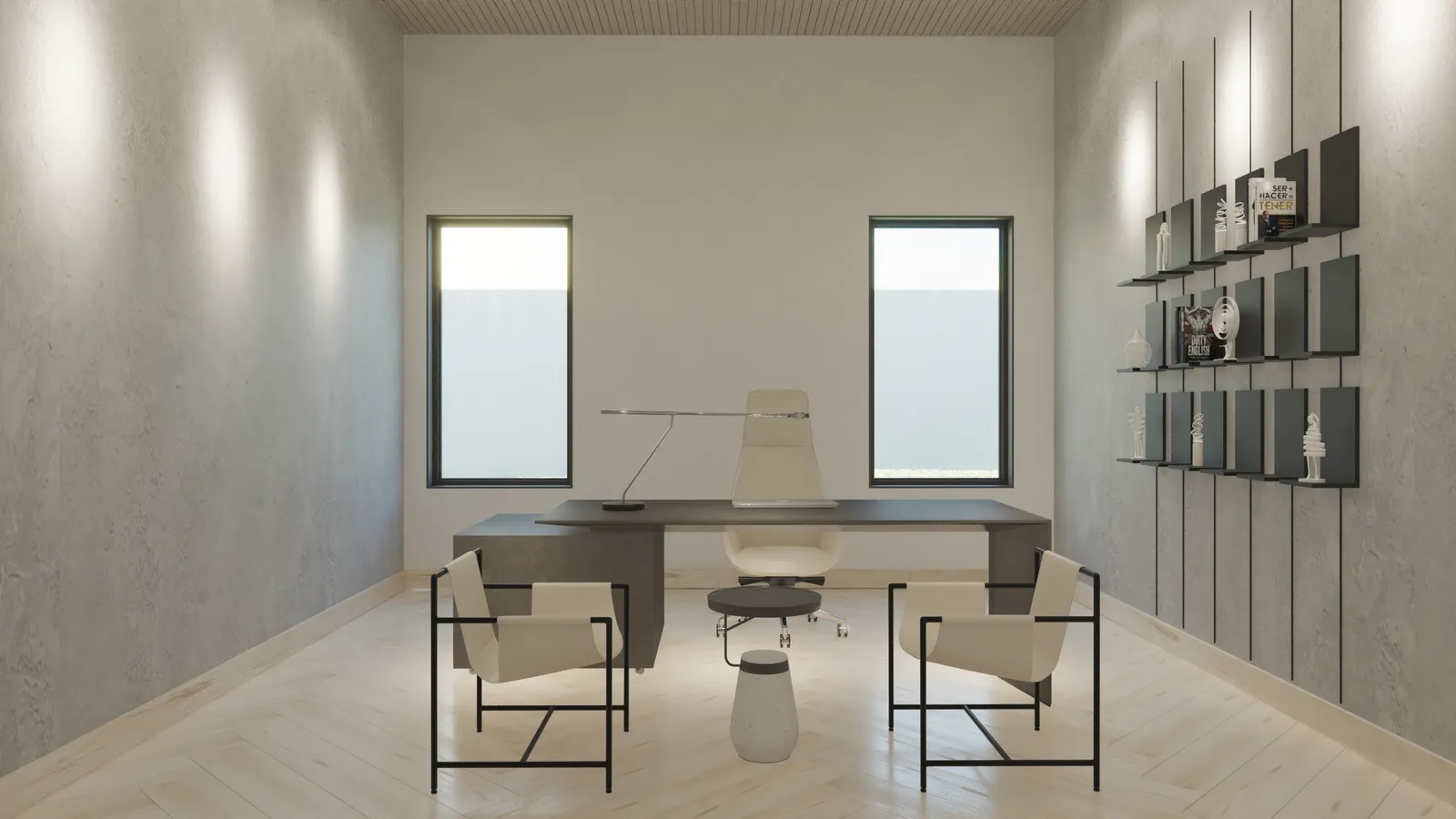 Velour office rendering in Modern Flare